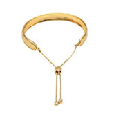 Hammered Cuff Slider Bracelet – Gold